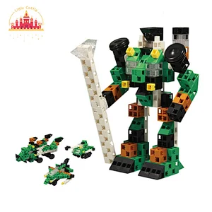 72 Pcs Kids Educational 5 In1 Shape-shifting Plastic Robot Building Block Set SL13A502