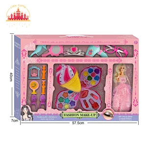 2023 New Pretend Play Doll Dress Up Game Plastic Makeup Kit Toys For Kids SL10A465