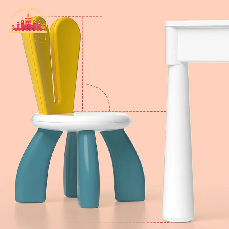 Customize Kids Early Educational DIY Plastic Building Block Table With Chair SL13A511