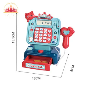 Wholesale Kids Supermarket Pretend Play Cute Cat Plastic Cash Register Toy SL10D345