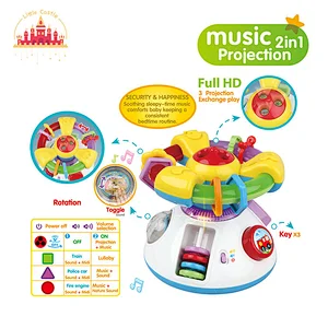 Baby Educational 2 In 1 Plastic Projection Steering Wheel Toy With Music SL01A519