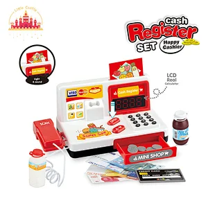 Hot Selling Play House Electronic Plastic Cash Register Toy Set For Kids SL10E043