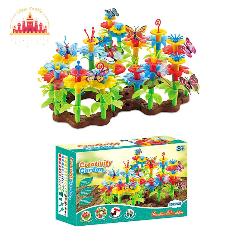 Creative DIY Blocks Set Plastic 152 Pcs Flower Garden Building Toys For Kids SL10D928