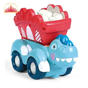 New Design Educational Plastic Musical Cartoon Dinosaur Truck Toy For Kids SL07B011
