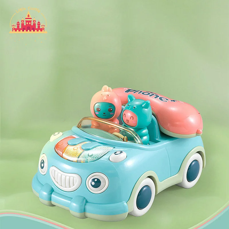 Popular Kids Educational Electric Cartoon Car Telephone Toy With Music Light SL07B008