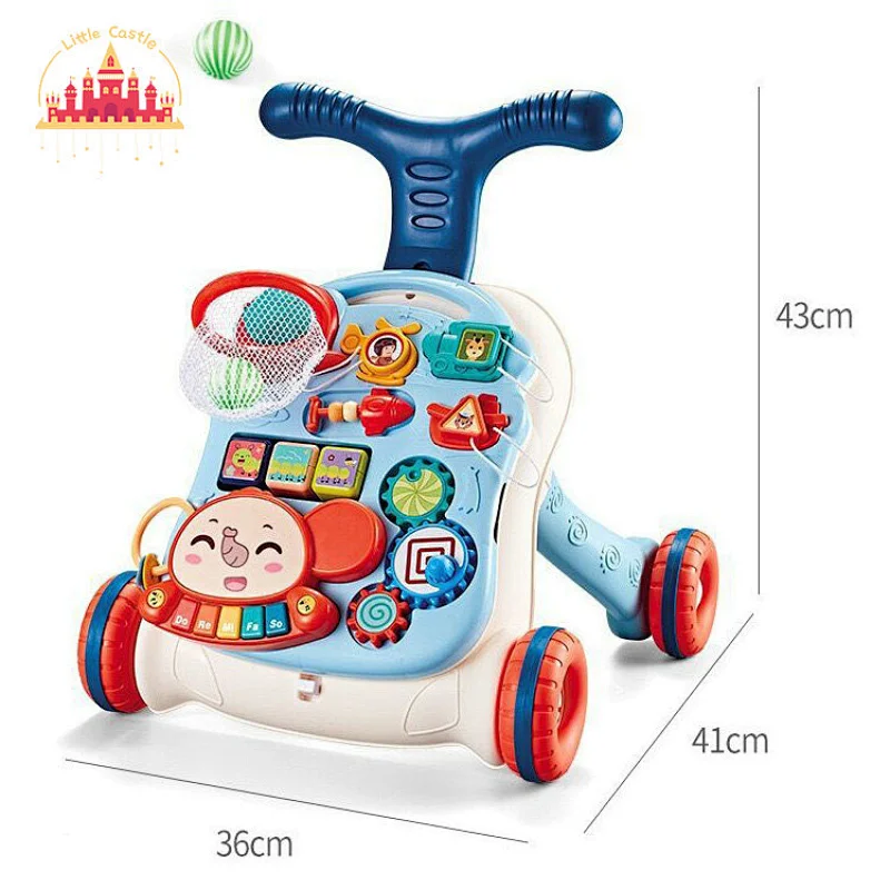 2023 New Multifunctional Activity Table 2 In 1 Plastic Push Walker For Baby SL16E010
