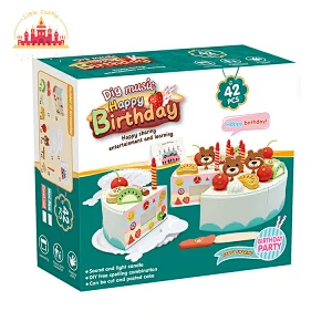 42 Pcs Play Food Set Assembly Plastic Cutting Birthday Cake Toy For Kids SL10D821