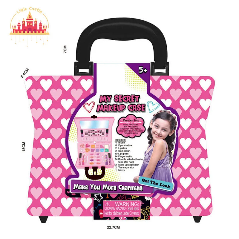 New Arrival Kids Pretend Play Plastic Fashion Girls Beauty Set Dressing Case SL10A005