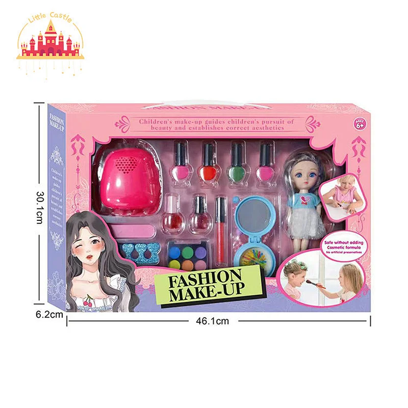 2023 New Pretend Play Doll Dress Up Game Plastic Makeup Kit Toys For Kids SL10A465