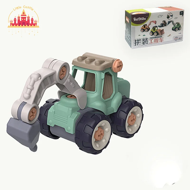 Kids Educational Assembly Engineering Vehicles Plastic Excavator Truck Toy SL04A322