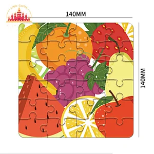 Early Educational Toy 12 Pcs Cardboard School Bus Jigsaw Puzzle For Kids SL20B006