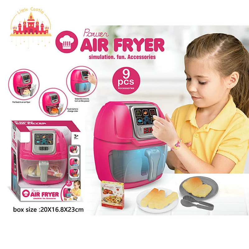 Hot Sale Kids Cooking Play Set Simulation Plastic Air Fryer Toy With Light SL10D1040