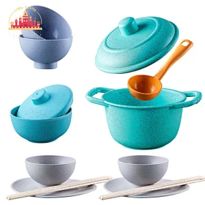 New Design 16 Pcs Degradable Wheat Straw Kids Simulation Cooking Set Toy SL10D782