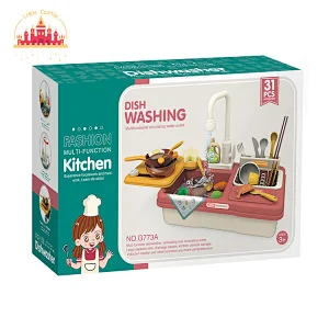 Wholesale 31 Pcs Kitchen Play Set Simulation Plastic Dishwasher Toy For Kids SL10D807