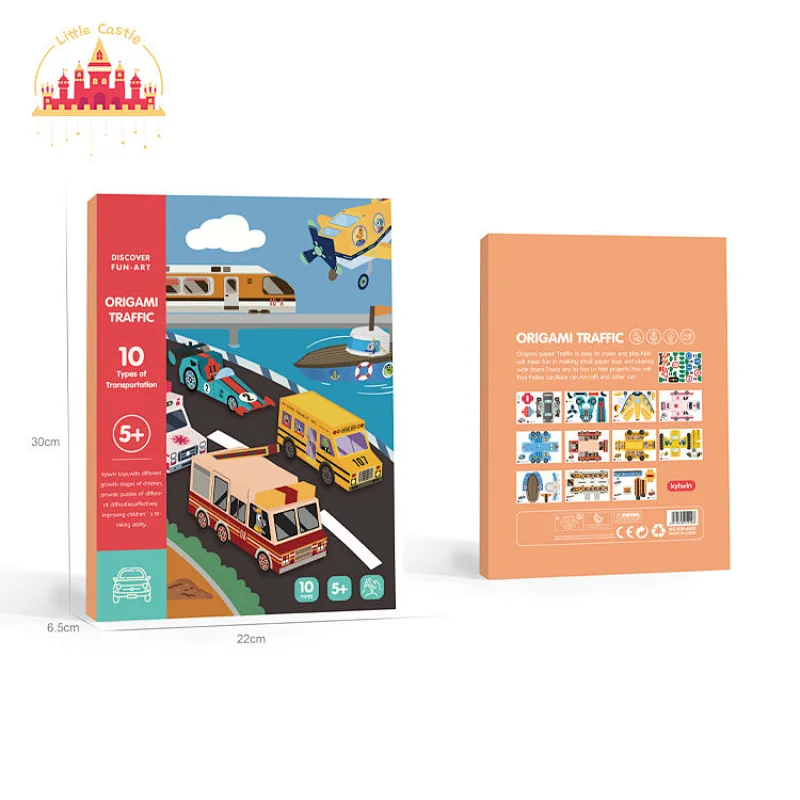 Creative DIY Paper Folding Game 3D Vehicle Origami Craft Model Toy For Kids SL20A009
