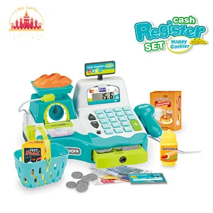 Popular Kids Supermarket Play Set Plastic Cash Register Toy With Microphone SL10E047