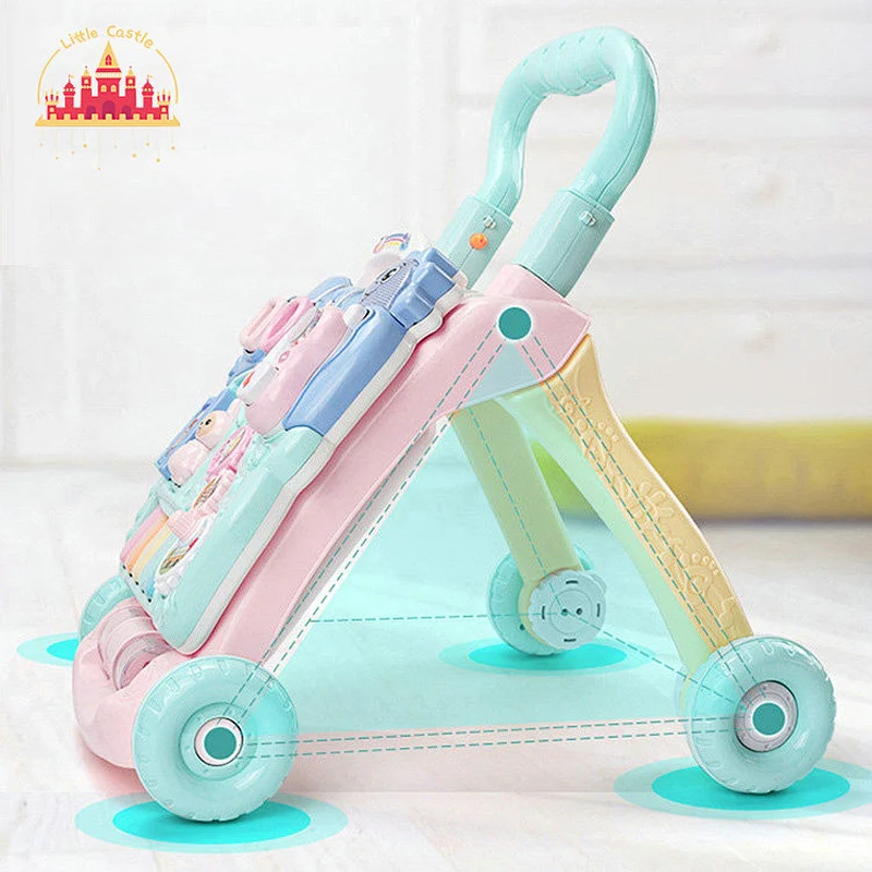 High Quality Baby Early Educational Toy Plastic Musical Walker With Light SL16E006