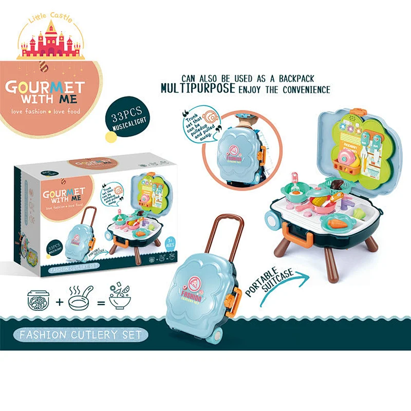 Kids 28 Pcs Beauty Set Portable Plastic Dressing Table With Sound Light SL10G410