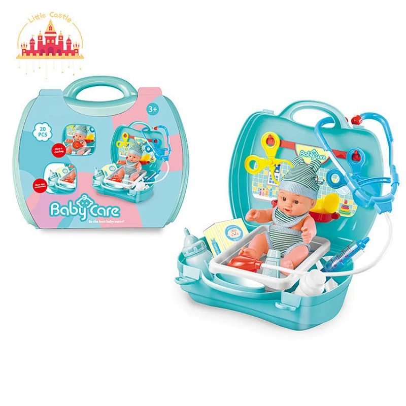 Pretend Role Play 19 Pcs Doctor Set Toys Plastic Medical Suitcase For Kids SL10G296