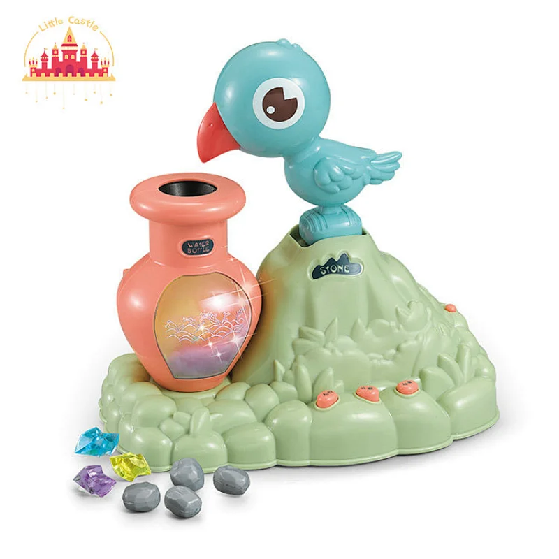 Kids Educational Plastic Electric Crow Drinking Water Toy With Lights Music SL01A008