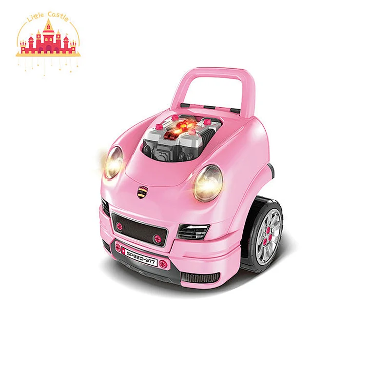 Customize Kids DIY Electric Plastic Disassembly Car Toy With Light Sound SL10G708