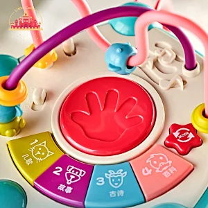 7 In1 Multifunctional Beat Drum Plastic Hexahedron Activity Box For Kids SL12D009