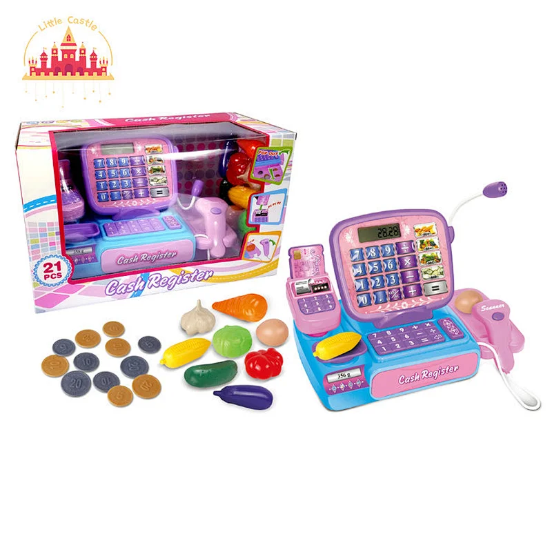 Pretend Play Grocery Store Game Electric Plastic Cash Register Toy For Kids SL10D654
