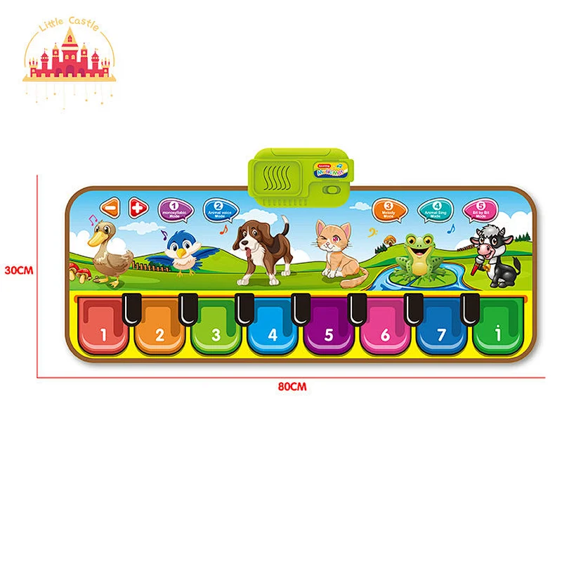 Educational Musical Toy Cartoon Animal Electronic Piano Play Mat For Kids SL07D018