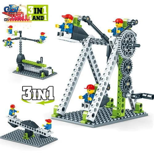 Creative DIY Brick Toys 3 In 1 Plastic Mechanical Building Blocks For Kids SL13A509