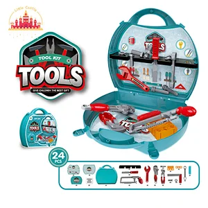 New Design Portable Suitcase Plastic 19 Pcs Interactive Tool Set Toy For Kids SL10G098