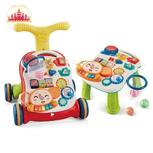 2023 New Multifunctional Activity Table 2 In 1 Plastic Push Walker For Baby SL16E010
