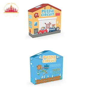 Wholesale Educational Rail Car Toy DIY 38 Pcs Cardboard Track Puzzle For Kids SL20B008