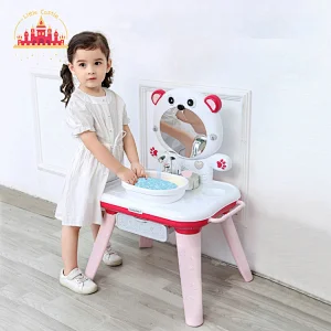 Kids Pretend Play Simulation Bathroom Plastic Washing Table Toy With Light Music SL10D842