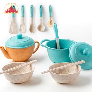 New Design 16 Pcs Degradable Wheat Straw Kids Simulation Cooking Set Toy SL10D782