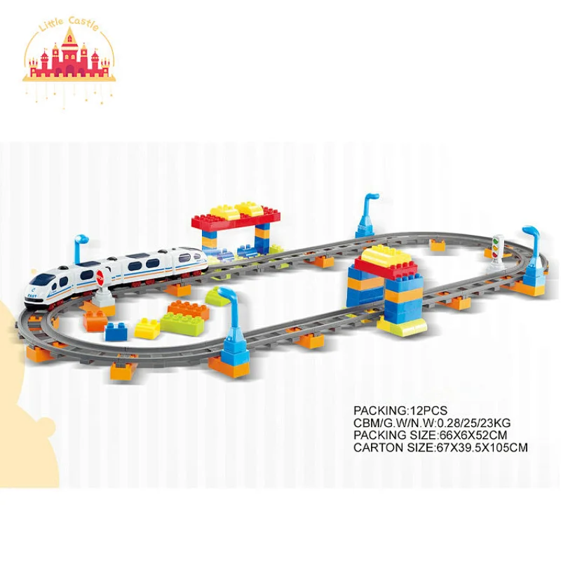 Hot Selling Assembly 99 Pcs Plastic Electric Train Track Set Toy For Kids SL04C007