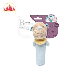 Customize Stuffed Animal Soothing Doll Rattle Toy Rhino BIBI Stick For Baby SL21E046