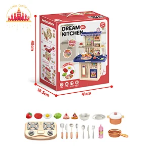 Popular Kids Kitchen Play Set Plastic Spraying Cooking Table With Sound Light SL10C126