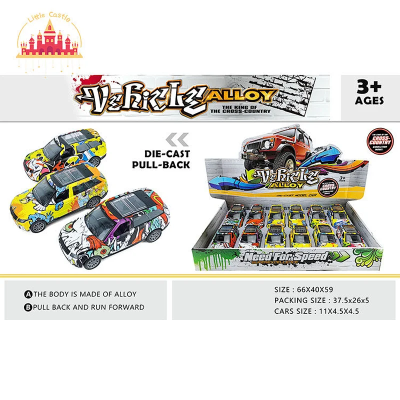 Popular Pull Back Model Cars 15 Pcs 1:50 Alloy Dircast Car Toys For Kids SL04A688
