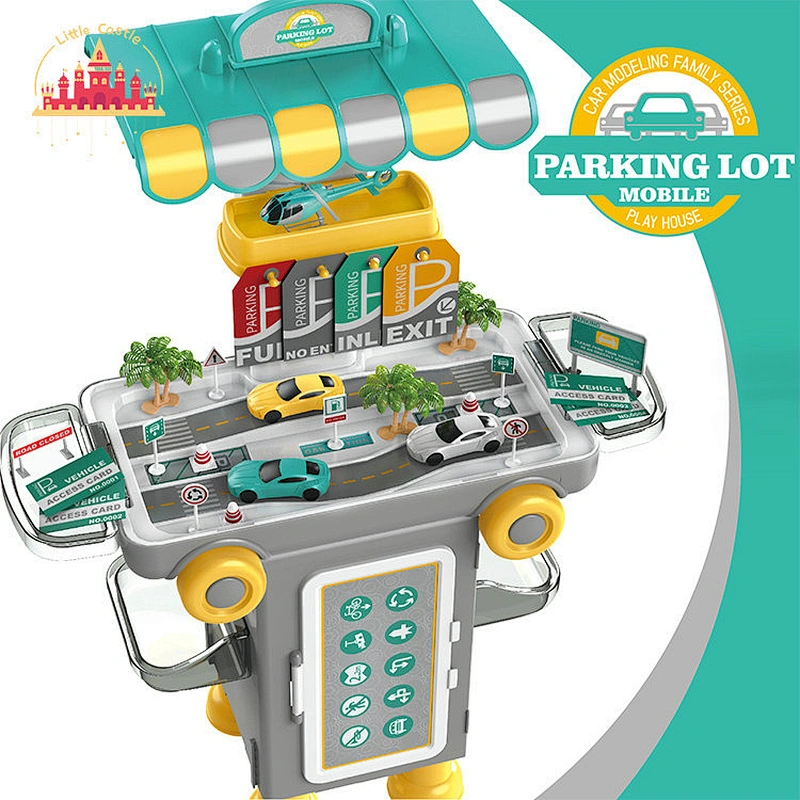 47 Pcs Pretend Play Multifunctional 2 In1 Plastic Parking Lot Toy For Kids SL10G271
