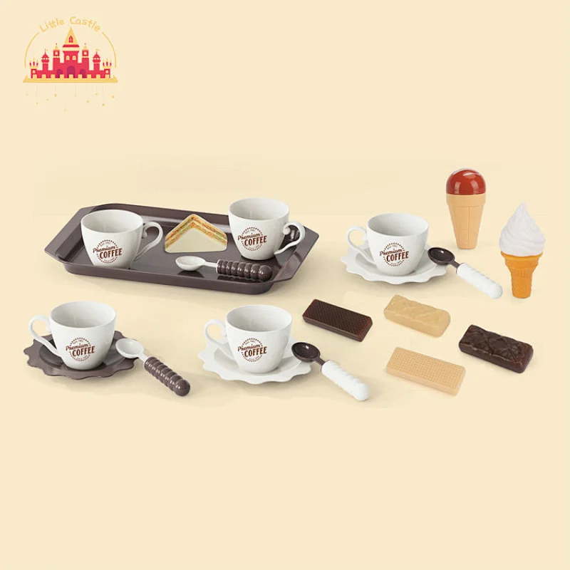 New Design Play Food Set Simlation Plastic Afternoon Tea Set Toys For Kids SL10D381