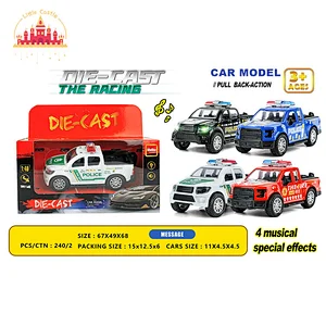 Kids 1:40 Pull Back Vehicles Toy Alloy Police Car Model With Lihght Music SL04A653