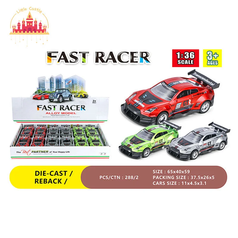 Colorful 1:36 Mini Pull Back Model Car 12 Pcs Alloy Racing Car Toys For Kids SL04A686