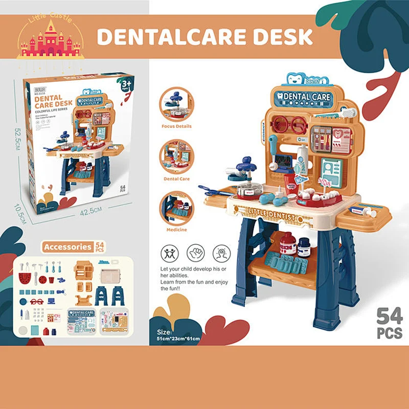 Funny Pretend Dentist Role Play Kids Plastic Dental Health Care Desk SL10G112