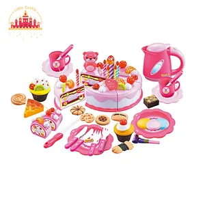 New Design Play Food Plastic Cutting Birthday Cake Toy With Lighted Candles SL10D759