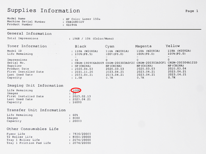 HP,150a printer,HP problem,C3-6130 and C3-6140