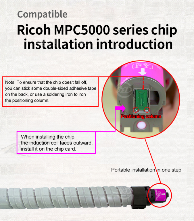 MPC5000,Ricoh chip,installation introduction,printer compatible chip