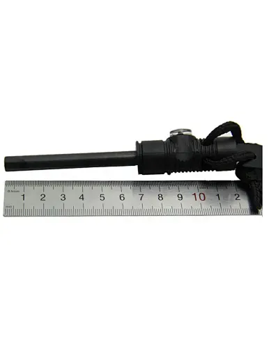 Outdoor Survival Army Magnesium Flint Rod，  Camping Fat Fire Starter with compass