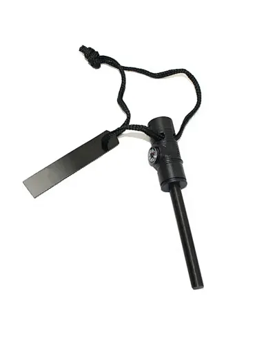 Outdoor Survival Army Magnesium Flint Rod，  Camping Fat Fire Starter with compass