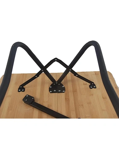  Bamboo top aluminum frame Bi-Fold camping table
