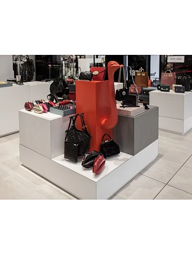 shoe shop counter lady